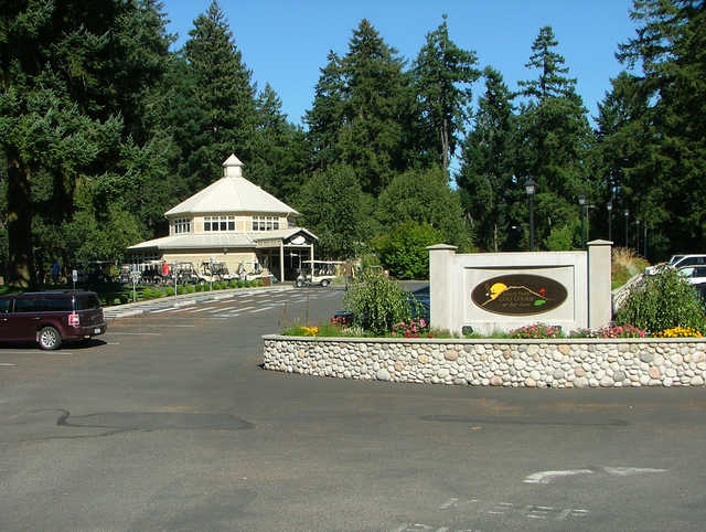 A view of the clubhouse at Eagles Pride Golf Course