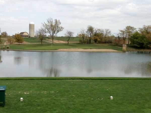 A view from a tee at Mozingo Lake Recreation Park Golf Course