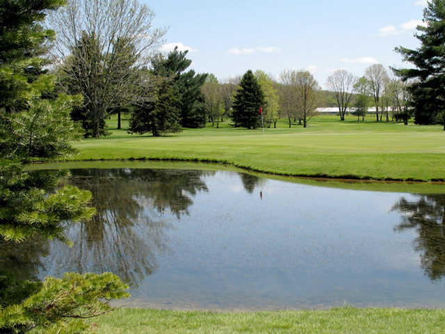 A view of hole #15 at Little Apple Golf Club