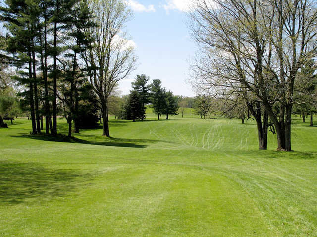 A view of fairway #14 at Little Apple Golf Club