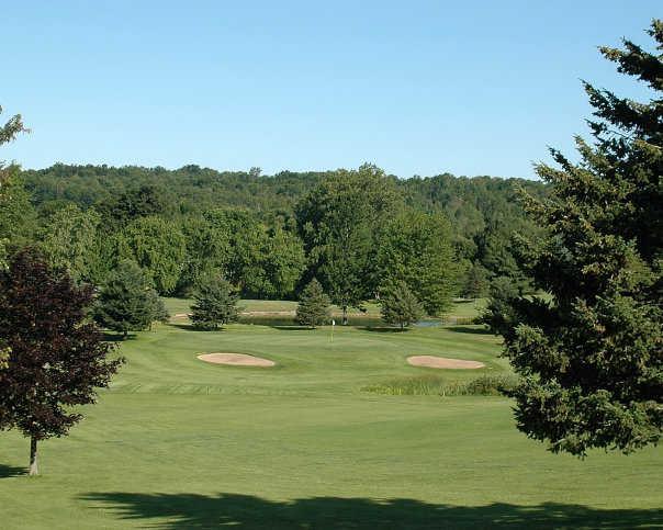 A view of the 9th green at Camillus Hills GC