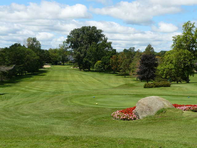 A view of the 6th tee and fairway at Owasco Country Club
