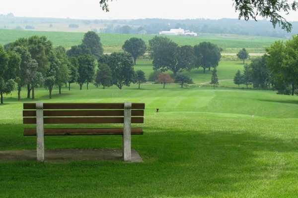 A view from a tee at Fillmore Fairways Golf Course