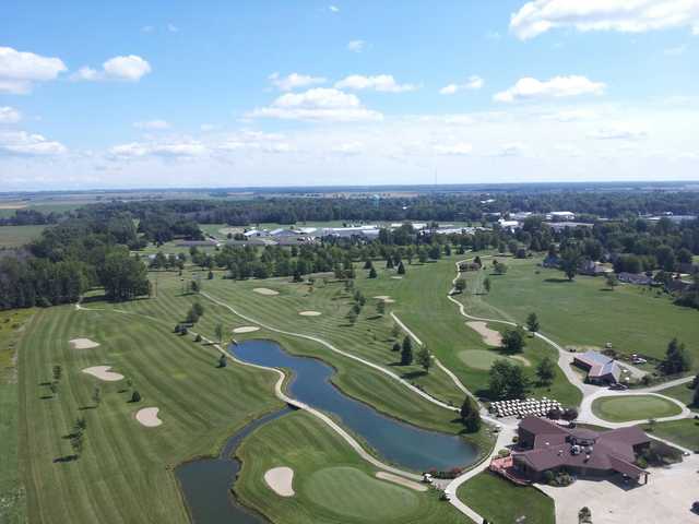 Aerial view from Woodland Hills Golf Club