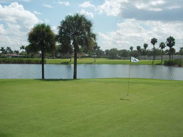 A view of a green at The Bridges at Springtree Golf Club