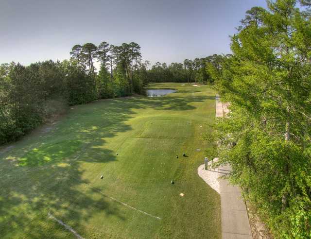 A view of a te at Heritage Oaks Golf Club