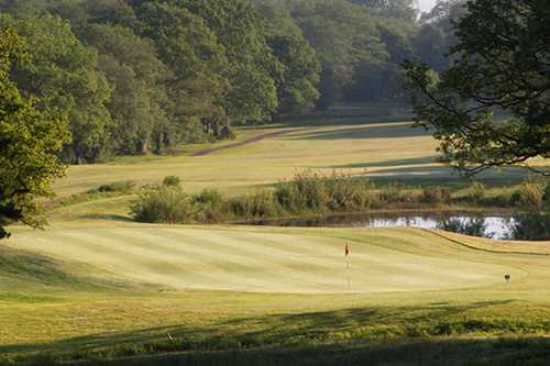 A view of a hole at Gower Golf Club