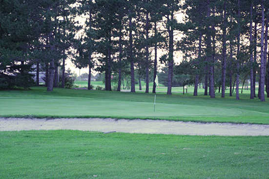A view of green #9 at Maple from Perham Lakeside Country Club