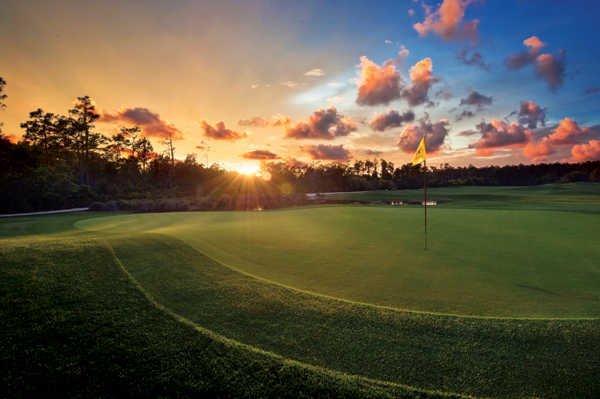 Sunset over the hole #16 at Orange Lake Resort - The Legends Course