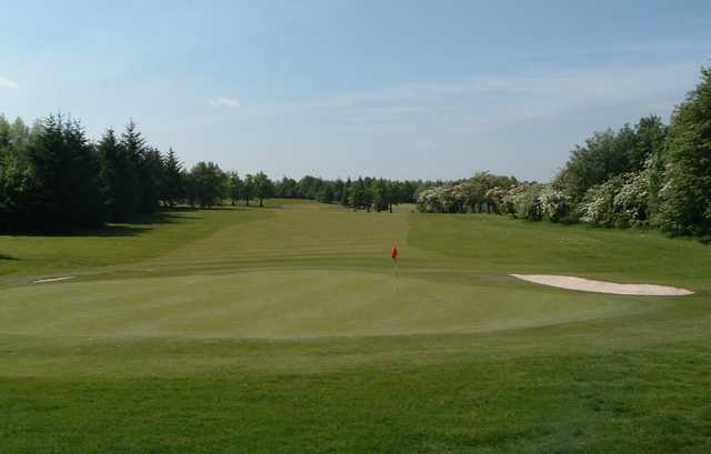 Looking back from a green at Wishaw Golf Club