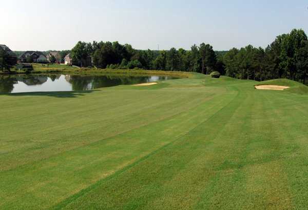 A view of the renovated greens at Riverwood Golf Club