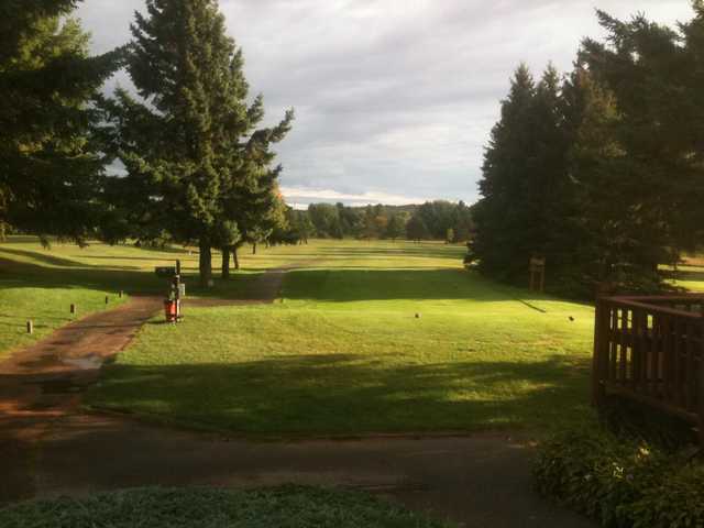 A view from a tee at Pine Valley Golf Course