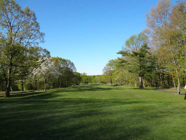 A spring view from the 1st tee at Laurel View Country Club
