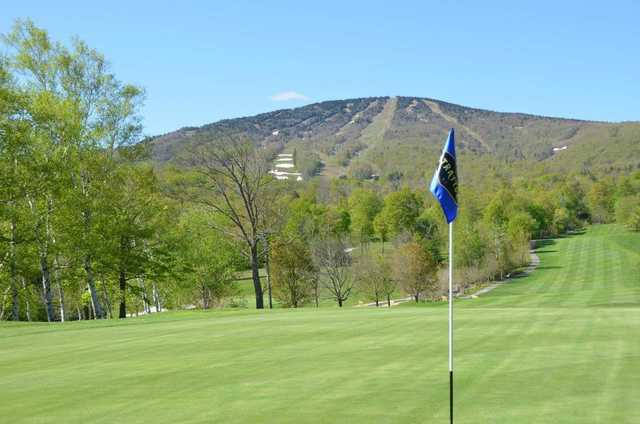 A view from a green at Stratton Mountain Country Club