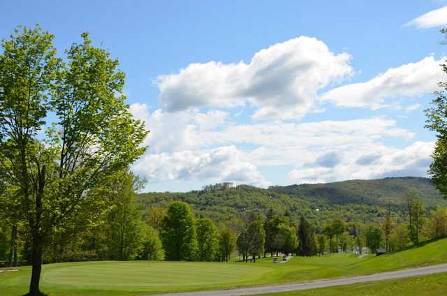 A view of a hole at Stratton Mountain Country Club