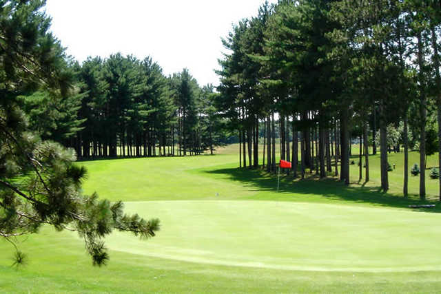 A view of a hole at Pine Trail Golf Course