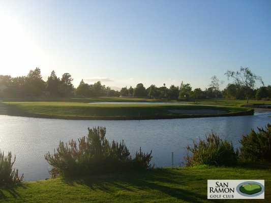 San Ramon GC: View of the island green on #9