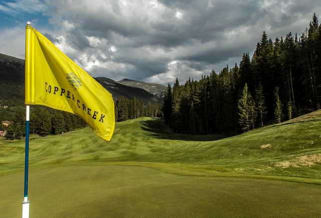 A view from a green at Copper Creek Golf Club