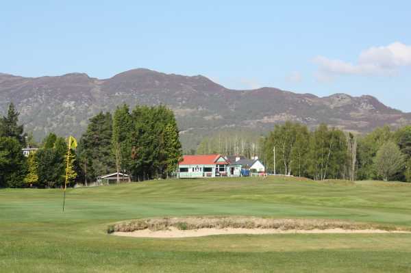 A view of a green at Newtonmore Golf Club