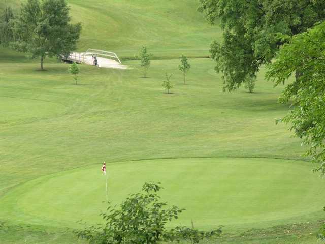 A view of a green at Forest Park Golf Course