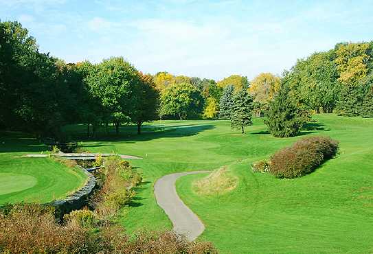 A view of a fairway at Lakeview Golf Course