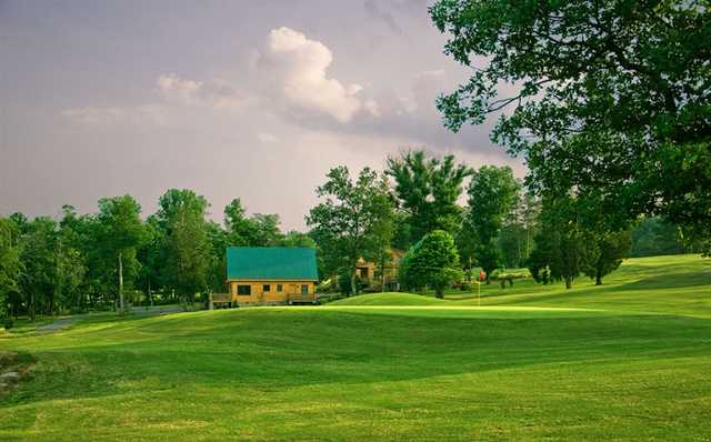 A view of a hole at Dogwood Hills Golf Club