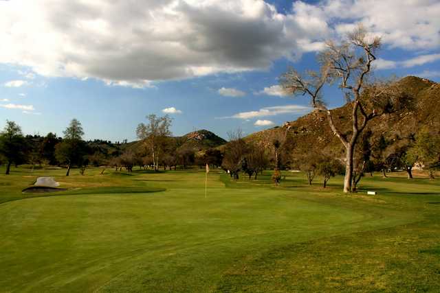 Oak Glen from Singing Hills Golf Resort at Sycuan: A view from the 2nd hole showcasing the narrow fairway.
