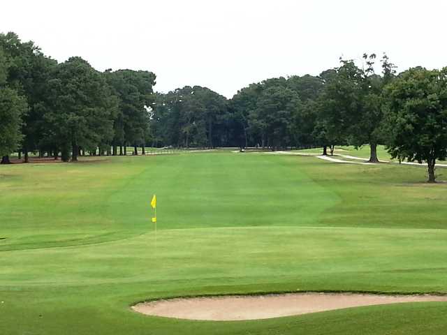 A view of the 18th hole at Sewells Point Golf Course