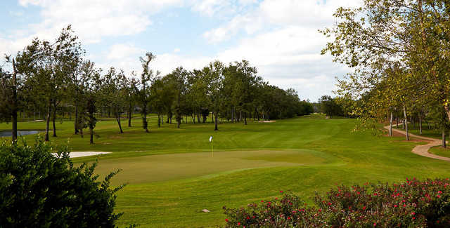 A view of a green at Southern Trace Country Club.