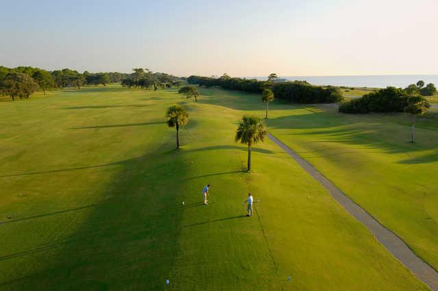 A view of a tee from Great Dunes Course at Jekyll Island Golf Club
