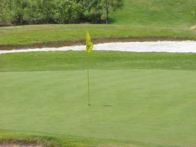 A view of a green from The Links at Sherwood Golf & Athletic Club.
