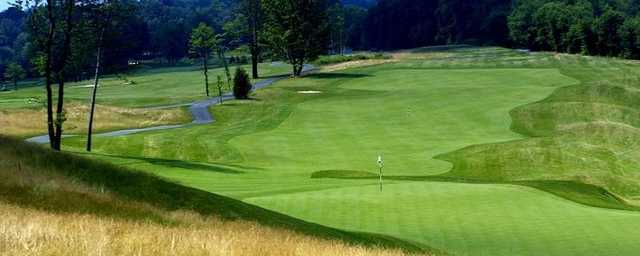 A view of green #12 at Hudson Hills Golf Course