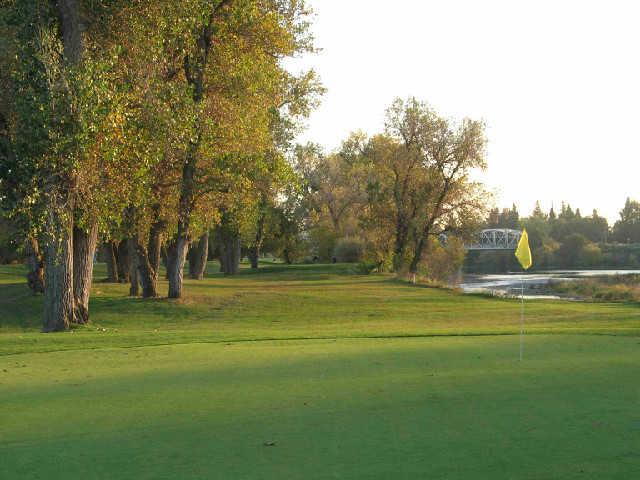 A view of green #7 at Campus Commons Golf Course
