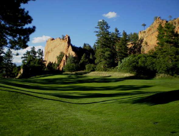A view from fairway #17 at Perry Park Country Club
