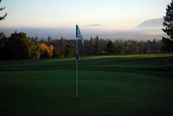 Looking back from a green at Buffalo Hill Golf Club