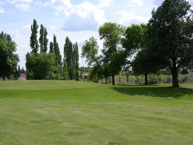 A view of a green at Sage Hills Golf Resort