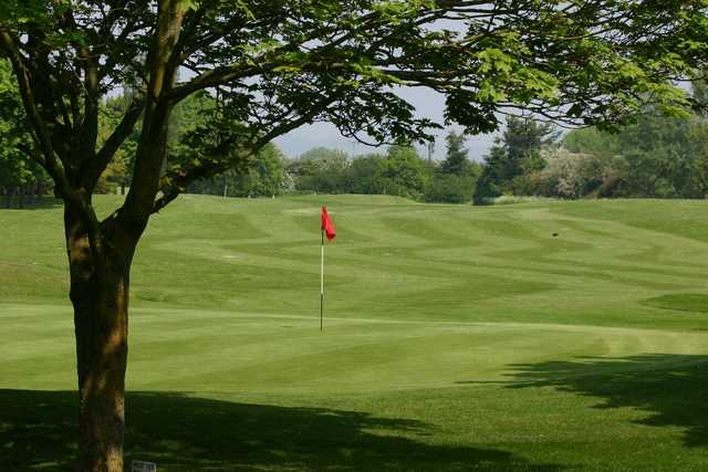 A view of the 13th green at Weston Turville Golf Club.