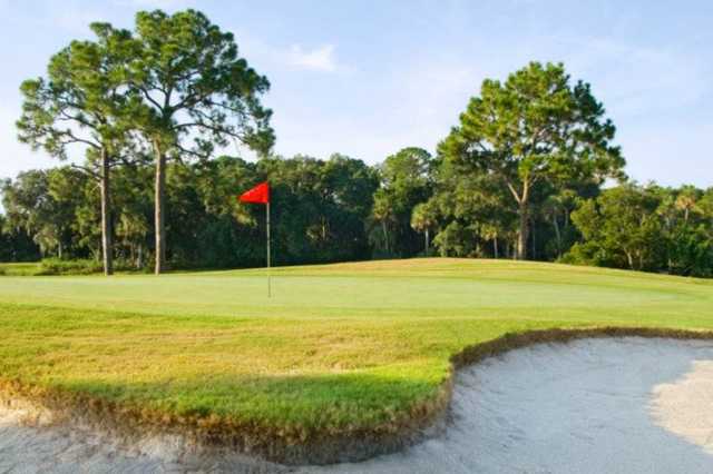 A view of a green at Turtle Creek Golf Club