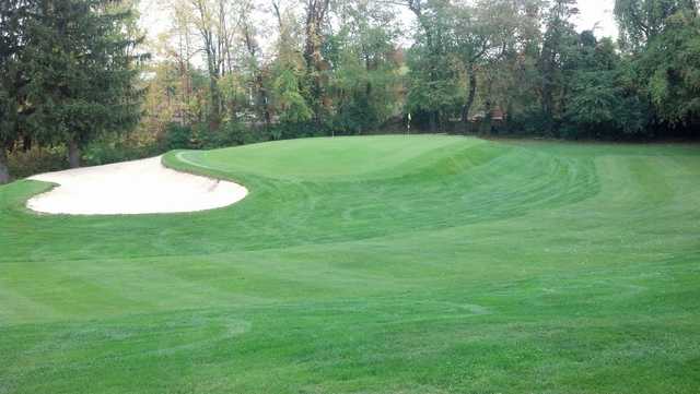 A view of a green at Holley Brook Golf Course