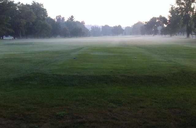 A morning view from a tee at Joachim Golf Course