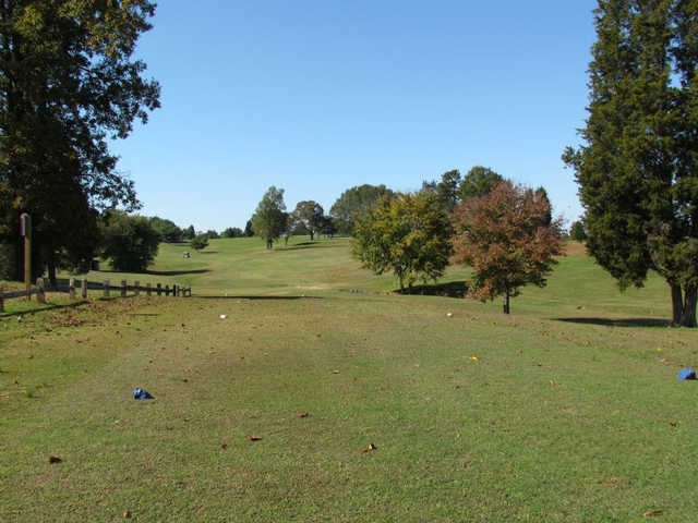 A view from a tee at Brookwood Golf Course