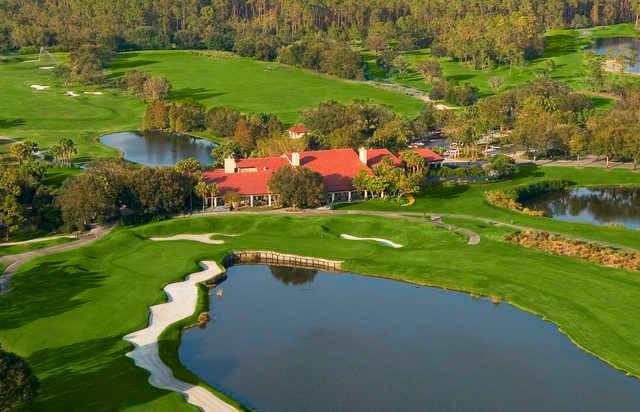 Aerial view of the clubhouse at Grand Cypress Resort