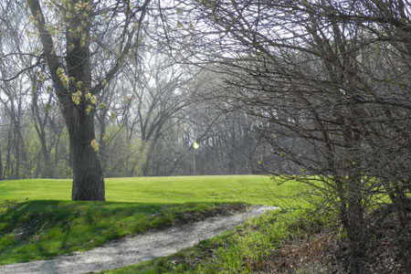 A view of a hole at Valley View Golf Club
