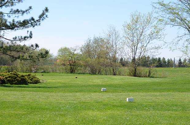 A view of a tee at Water Park Golf Club