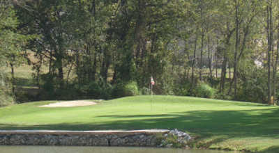 A view of a green at Hickory Heights Golf Club