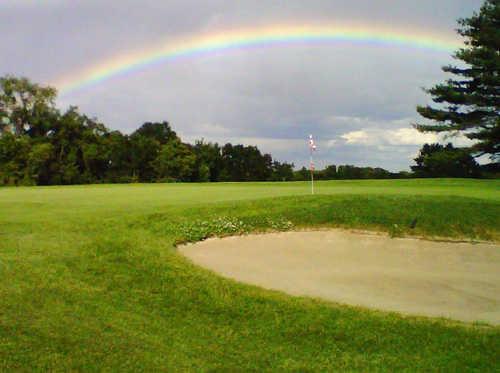 A rainbow view over hole #5 at Westborough Country Club (Rob Judge)