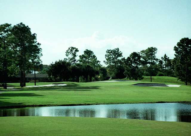 A view of the 5th green at North Course from The Club at Pelican Bay