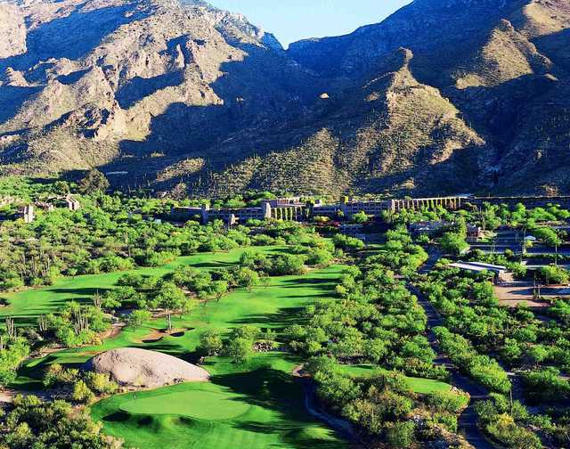 The first hole on the Canyon course at Ventana Canyon