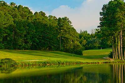 A view over the water from Cross Creek Golf Course
