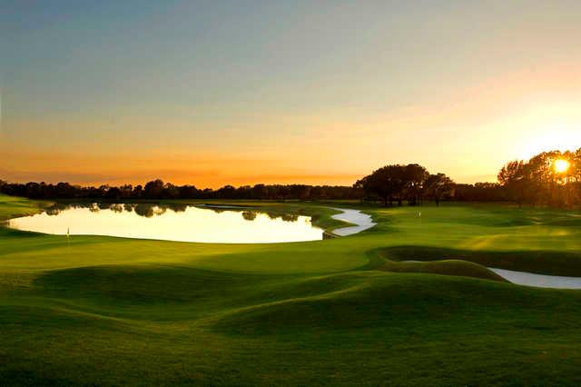 A view of the 9th and 18th holes at North South course at Grand Cypress Resort